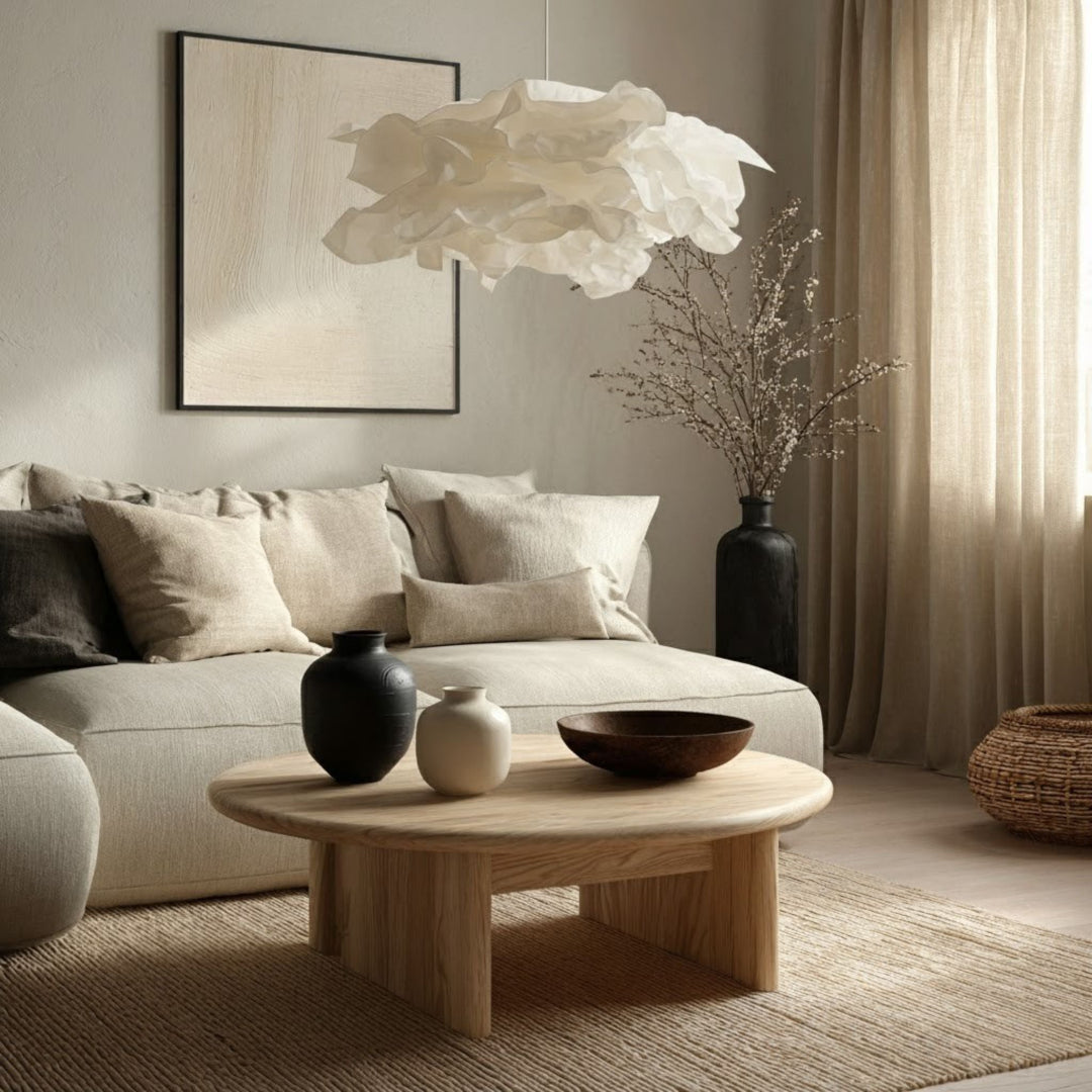 Flora Hanglamp met gelaagde, gerimpelde lampenkap