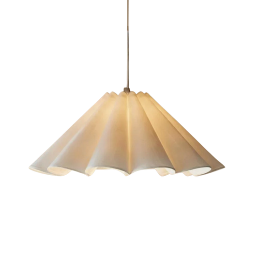 Linnen Bloemblad Hanglamp – Geplisseerd