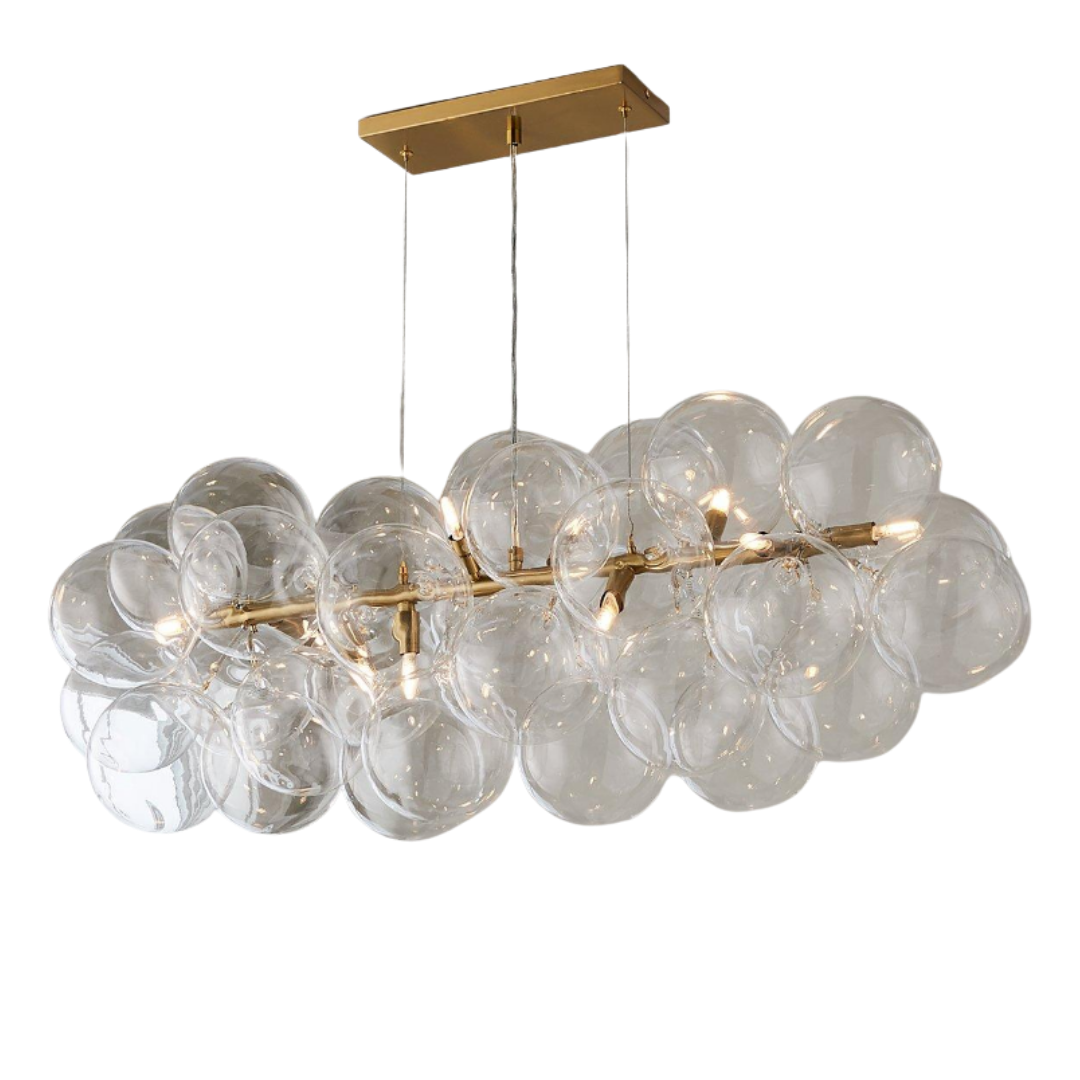 Solenne Hanglamp met Glazen Bollen