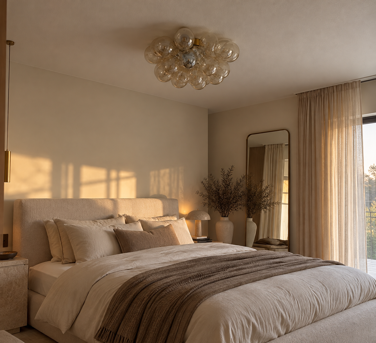 Azari Ceiling Light with Glass Globes
