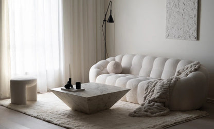 Fleece Witte Grote Pompoen Loveseat Sofa Stoel