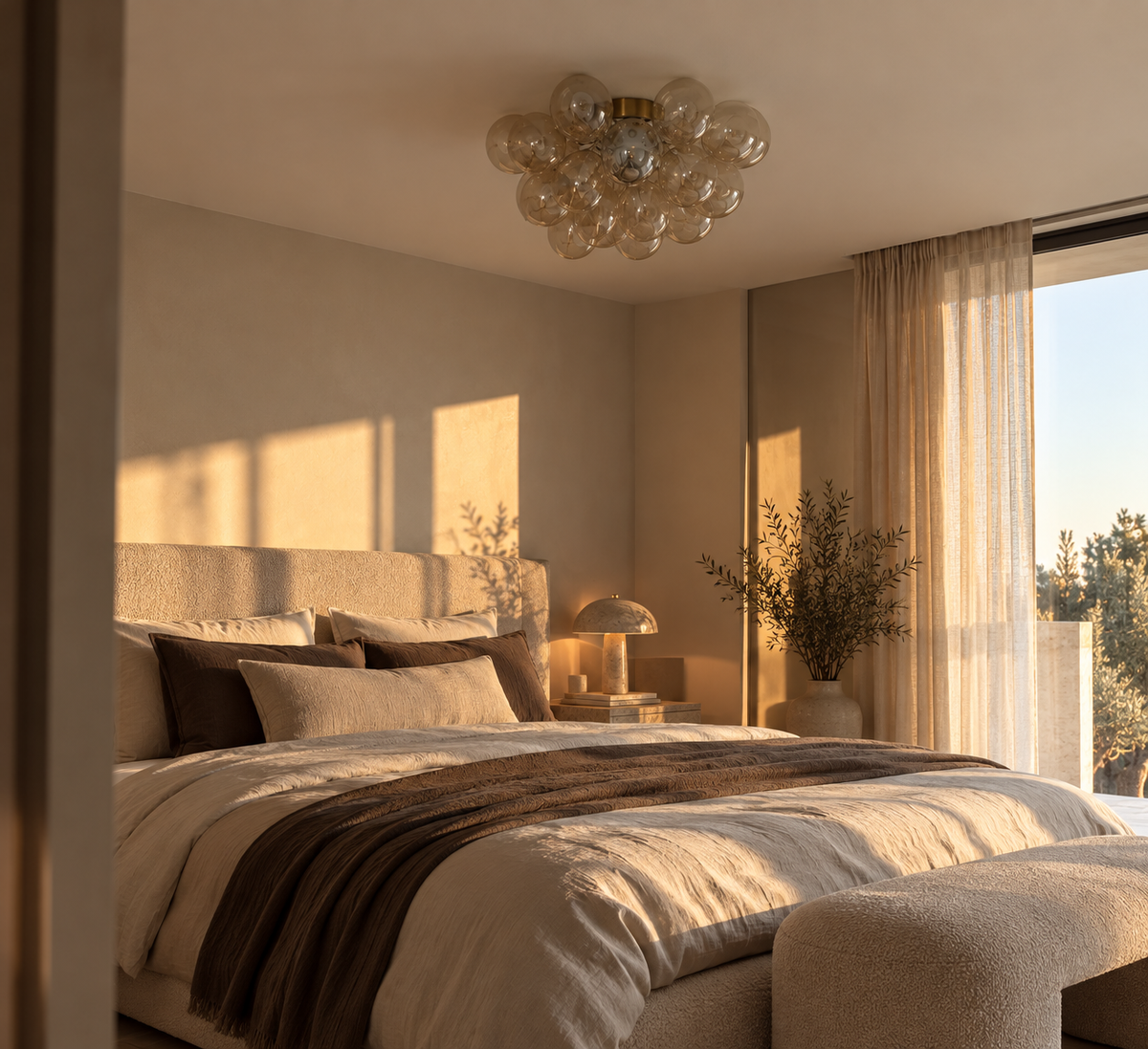 Azari Ceiling Light with Glass Globes