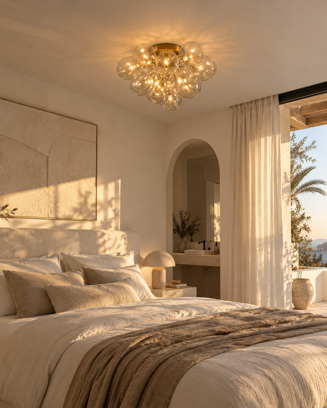 Azari Ceiling Light with Glass Globes
