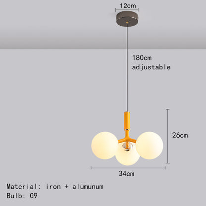 Qaia™ Luxe glazen hanglamp in Noorse stijl