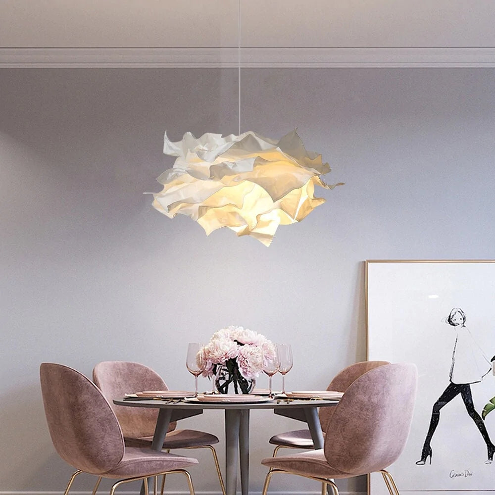 Flora Hanglamp met gelaagde, gerimpelde lampenkap