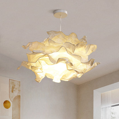 Flora Hanglamp met gelaagde, gerimpelde lampenkap