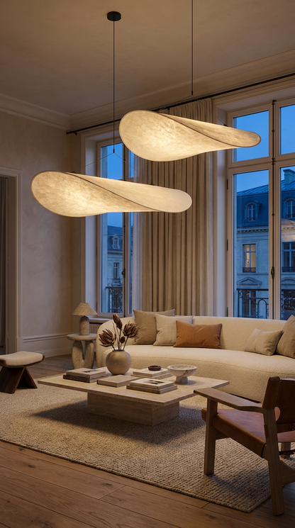 Japandi Zijden Hanglamp + 1 Gratis
