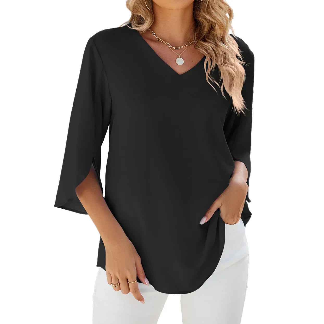 Louise - Relaxed Losvallende Blouse