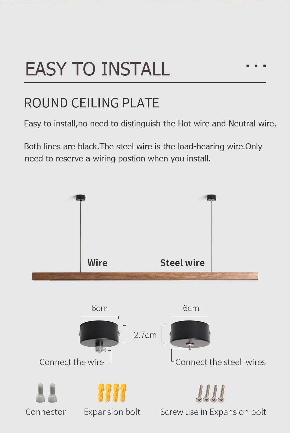 Houten hanglamp eettafel, langwerpig