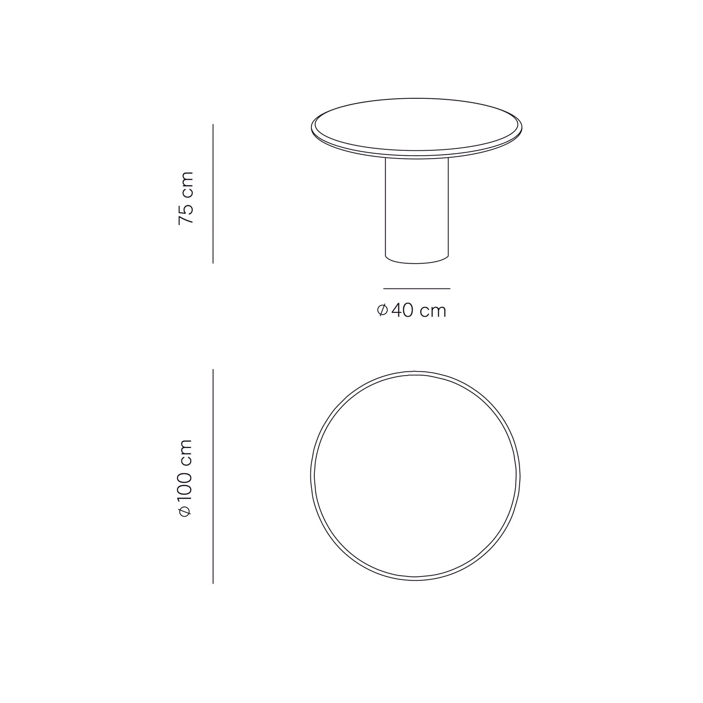 Solara Organische Eettafel - Rond - MicroSkin