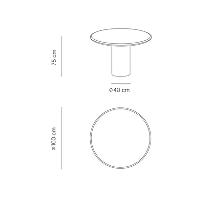 Solara Organische Eettafel - Rond - MicroSkin