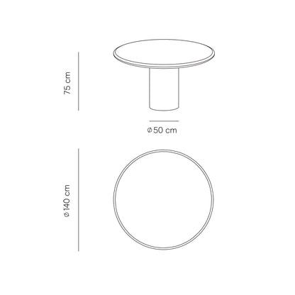 Solara Organische Eettafel - Rond - MicroSkin