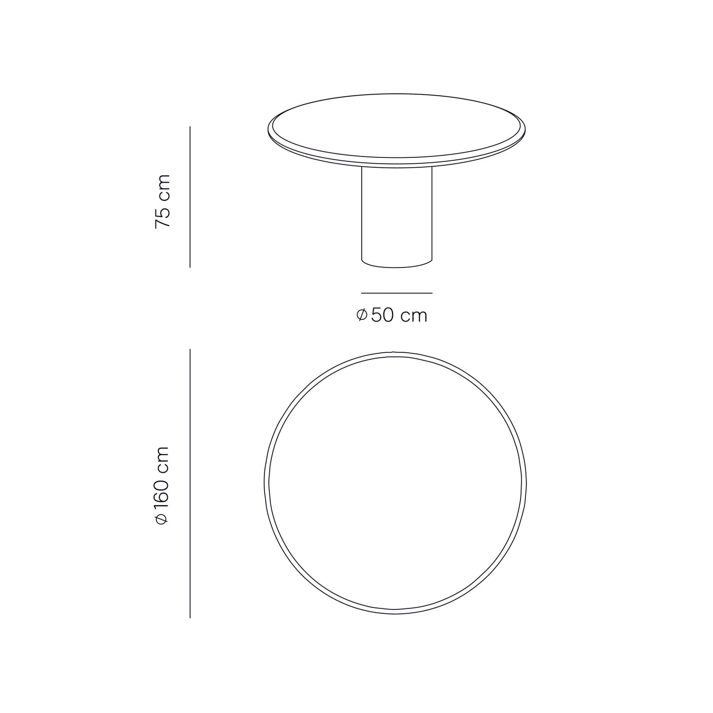 Solara Organische Eettafel - Rond - MicroSkin