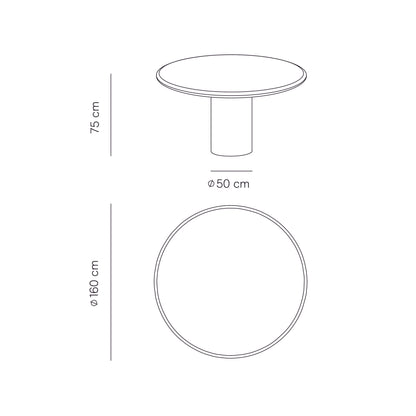 Solara Organische Eettafel - Rond - MicroSkin