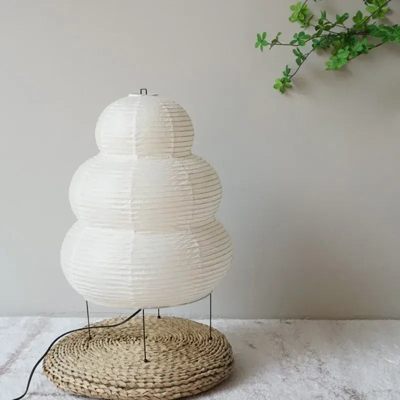 Rijstpapier lamp, vloerlamp Wabi Sabi