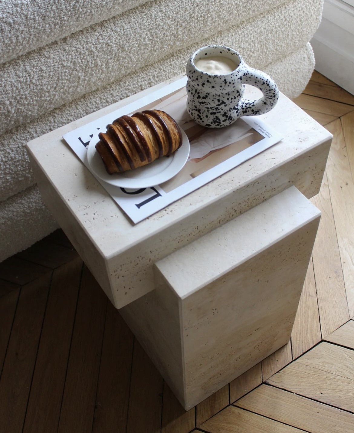 The Sculpted Stone Side Table